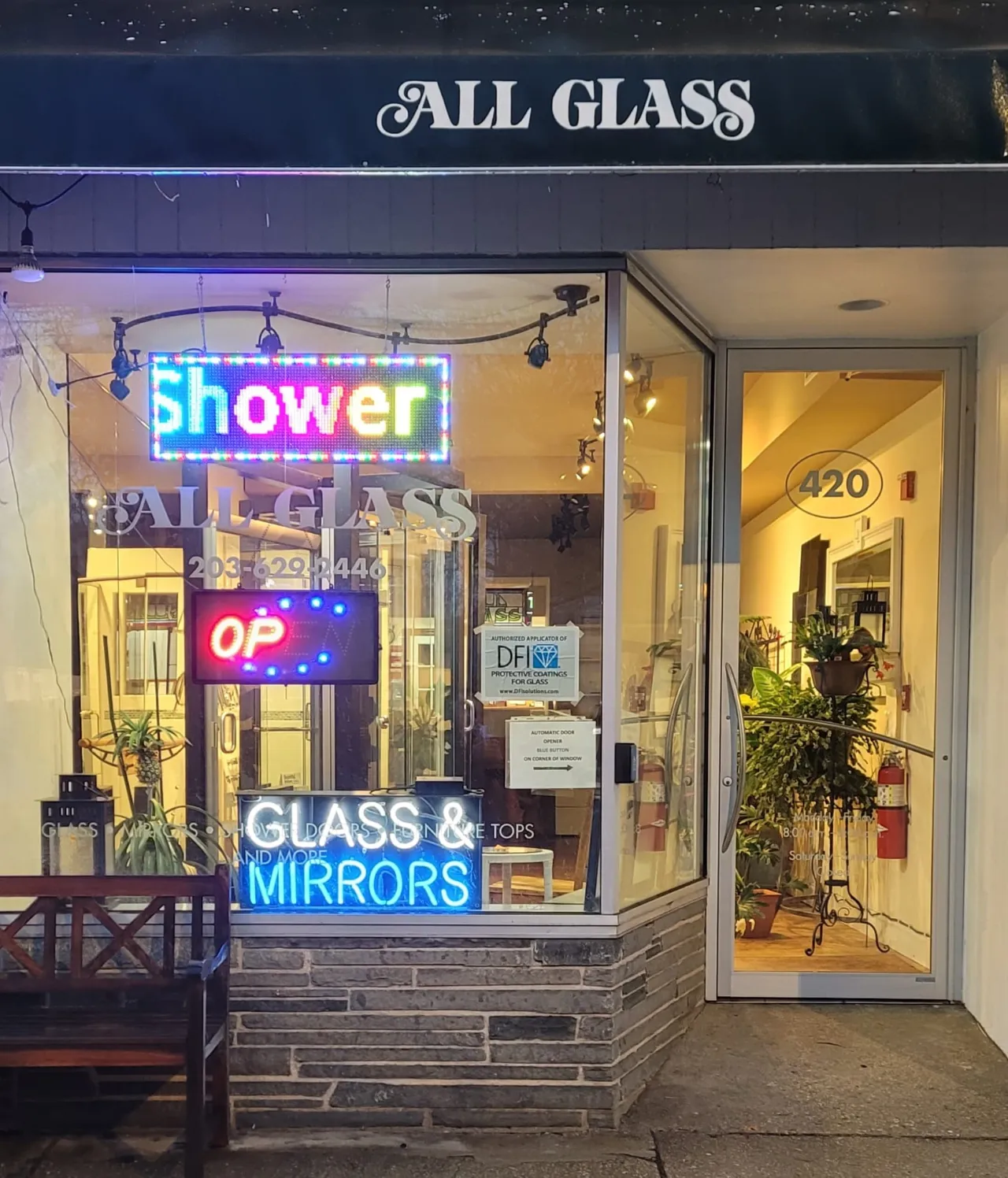 Commercial storefront glass Connecticut - All Glass and Mirror LLC
